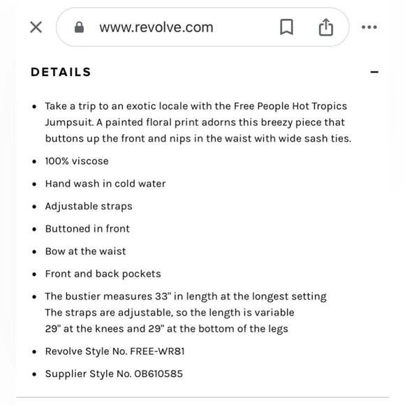 FREE PEOPLE Combination Hot Tropics Jumpsuit in Pink Combo - Picture 8 of 8